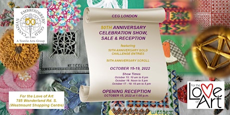 Canadian Embroiderer's Guild, London 50th Anniversary Showcase