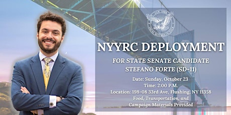Deployment for State Senate Candidate Stefano Forte (SD-11)!