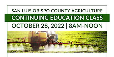 SLO County Continuing Education (CE) Class: 4 Hours DPR-Approved