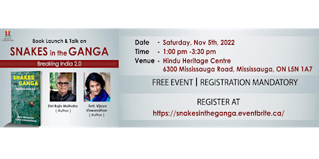 Book Launch and talk on "SNAKES in the GANGA"