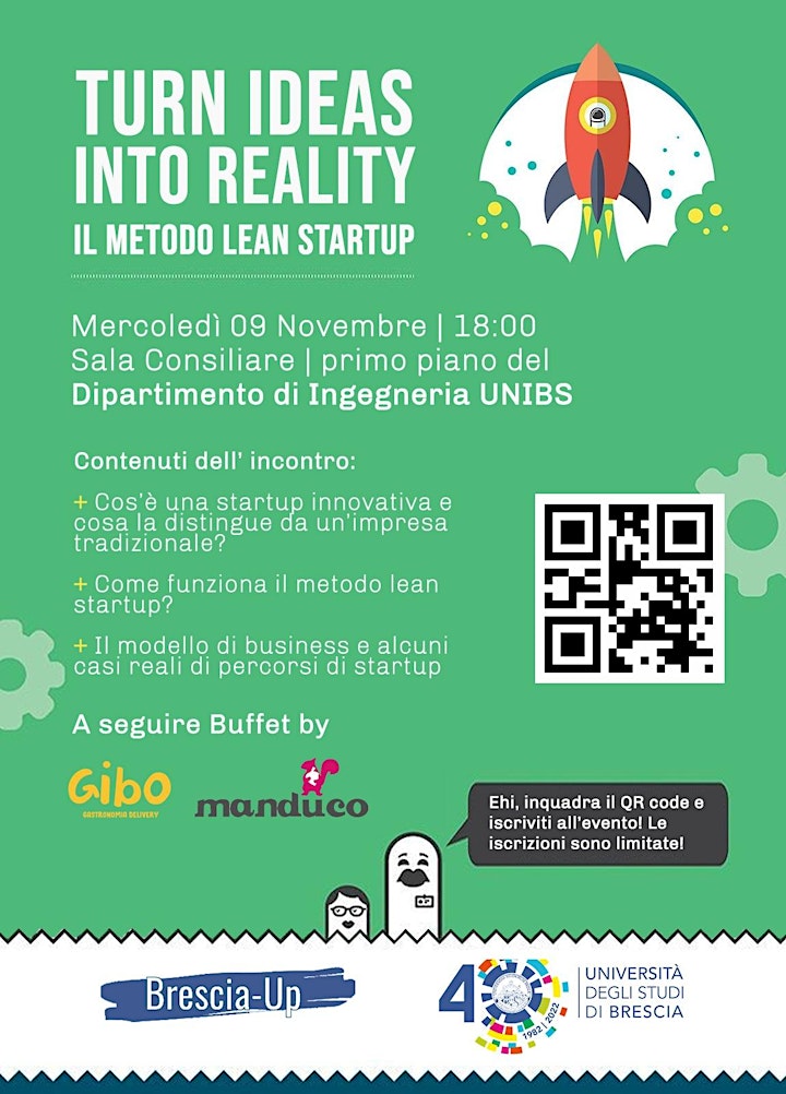 Immagine Brescia-up "Turn ideas into reality: il metodo Lean Startup"