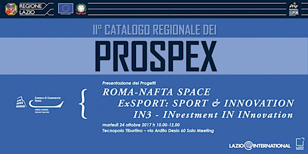 Prospex - II Catalogo Regionale - Presentazione dei Progetti di Forma Camer...