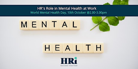 HR's Role in Mental Health at Work