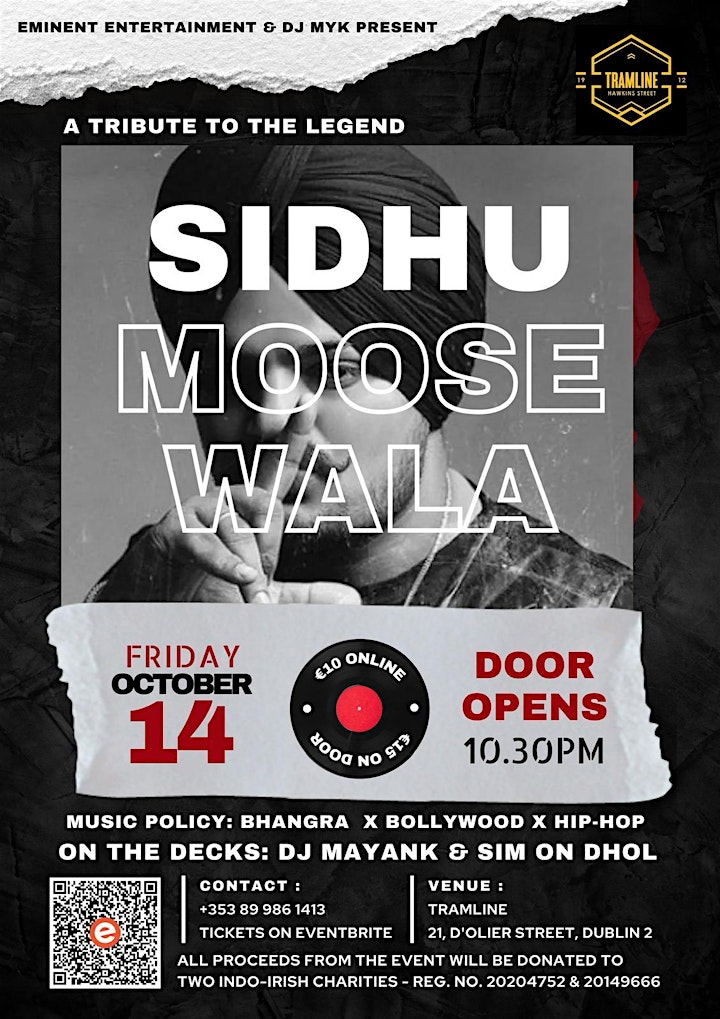 Tribute To Sidhu Moose Wala - Bhangra x Bollywood Night image