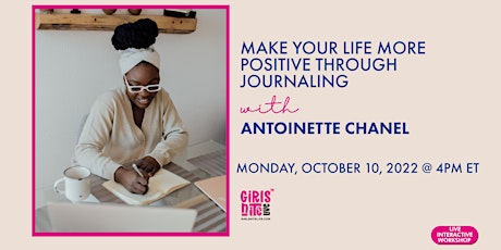 Make Your Life More Positive Through Journaling- Live Virtual Workshop