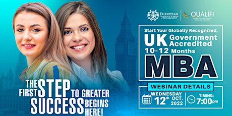 UK ACCREDITED AND WES APPROVED MBA  - FREE Webinar and certificate