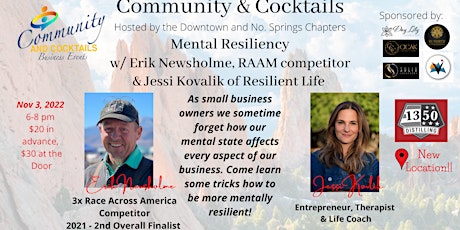 Community & Cocktails-Mental Resiliency  w/ Erik Newsholme & Jessi Kovalik