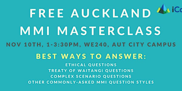 Free Auckland MMI Masterclass: 'Best Ways To Answer MMI Questions'