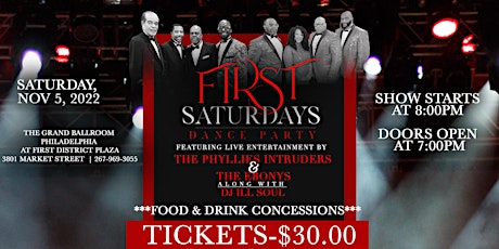 First Saturdays Oldies Live Music & Dance Party-Phyllies Intruders & Ebonys