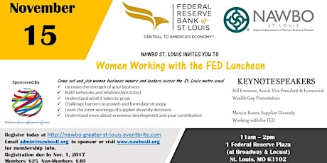 NAWBO STL & Federal Reserve Bank Present:  Working With the FED Luncheon