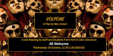 1EN600: Ben Jonson's 'Volpone', Live Reading/Read-Along (DG016) primary image