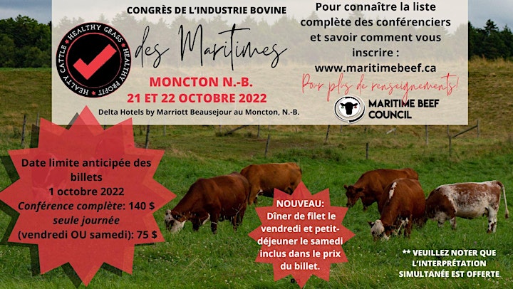 2022 Maritime Beef Conference/Congrès du Conseil du boeuf des Maritimes image