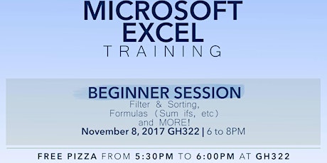 GHAC Microsoft Excel Training (Beginner Session) primary image