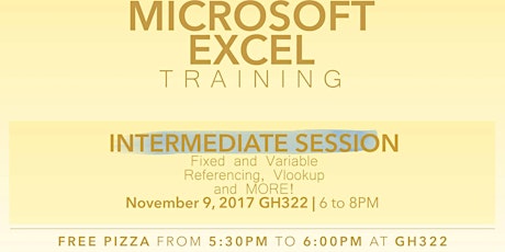 GHAC Microsoft Excel Training (Intermediate Session) primary image