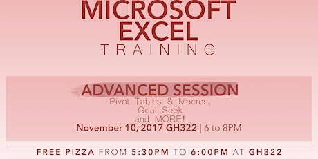 GHAC Microsoft Excel Training (Advanced Session) primary image