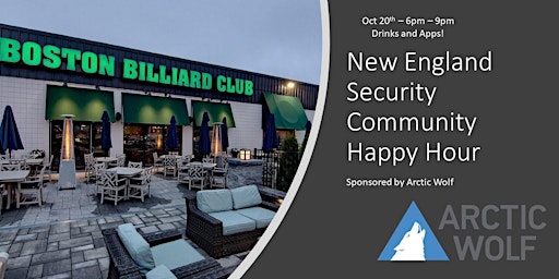 New England Security Community Happy Hour - Sponsored by Arctic Wolf