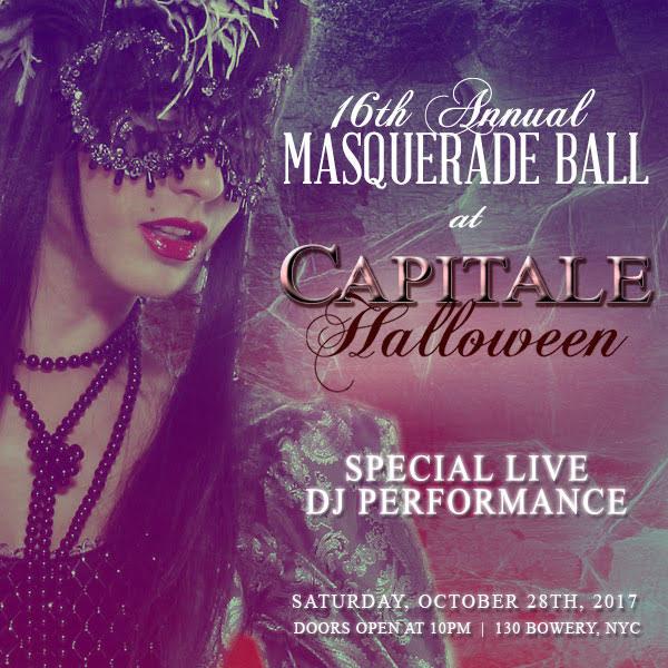 16th Annual Halloween Masquerade Ball at Capitale (Open Bar 9-10)
