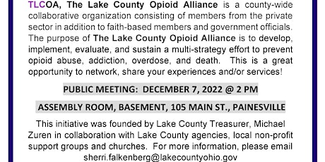 The Lake County Opioid Alliance (TLCOA)