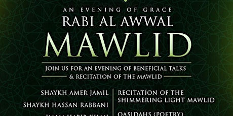 Primaire afbeelding van An Evening of Grace: a Rabi Al Awwal Mawlid