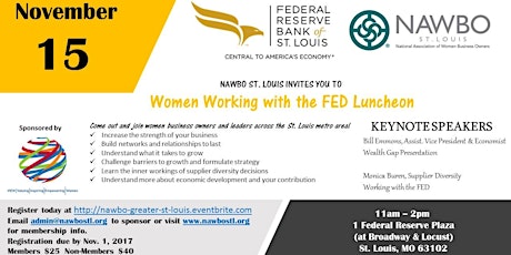 NAWBO STL & Federal Reserve Bank Present:  Working With the FED Luncheon - MEMBERS