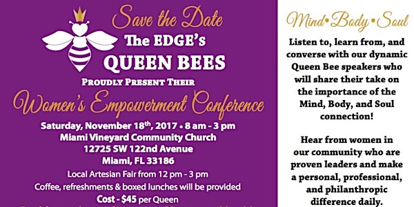 The EDGE's Queen Bees WOMEN'S EMPOWERMENT CONFERENCE