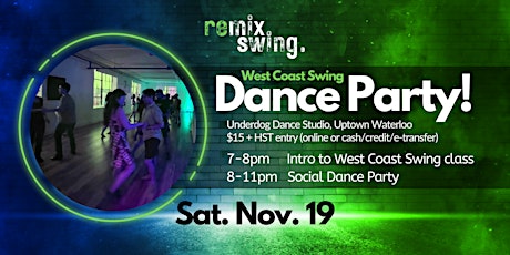 West Coast Swing Dance Party (Beginners Welcome!)