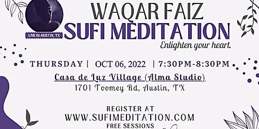 Free Event - Waqar Faiz Sufi Meditation in Austin, TX
