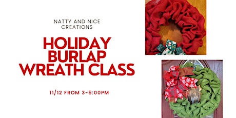Holiday Burlap Wreath Class