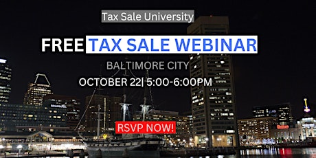 FREE Baltimore Tax Sale Webinar