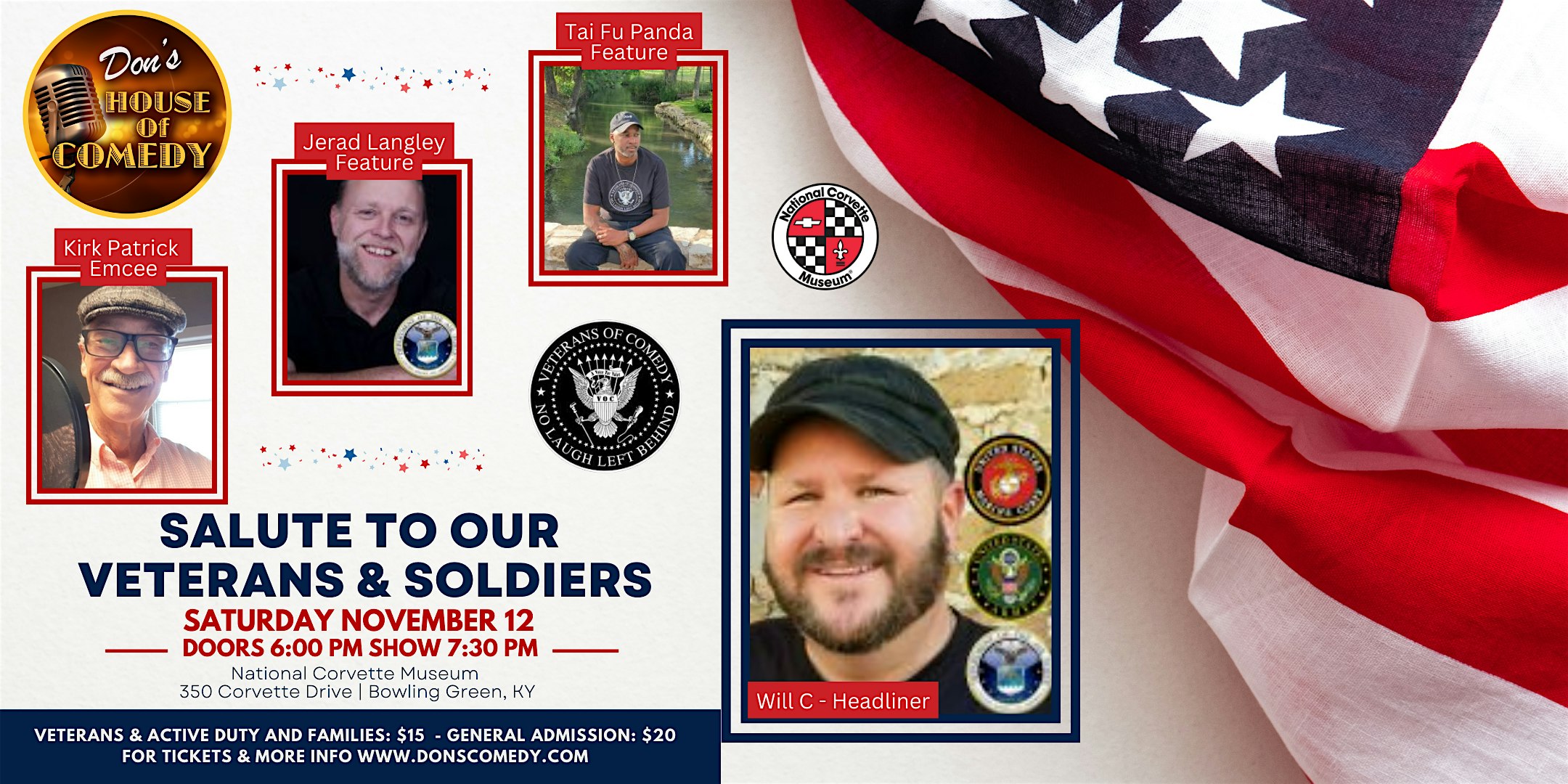 COMEDY SHOWCASE: SALUTE TO OUR VETERANS AND SOLDIERS