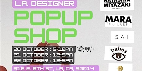L.A. Designers POPUP 3 Day Shopping Event