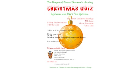 The Mayor of Great Dunmow's Charity Christmas Quiz by Emma and Miz Quizzes. primary image