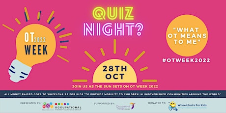 Imagen principal de OT Week 2022 - Fundraiser Quiz Night