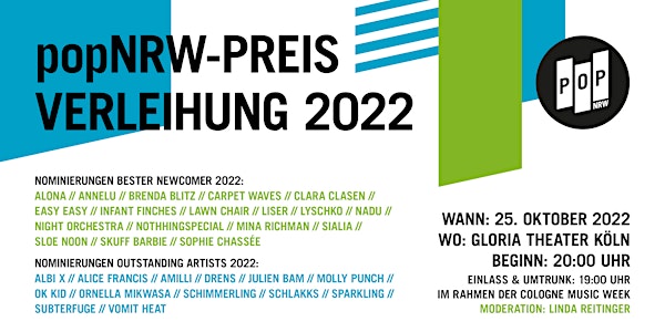 popNRW Preisverleihung 2022