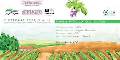 CAMBIAMENTO CLIMATICO & Viticoltura | Nizza Monferrato, 7 ottobre 2022
