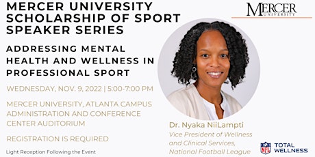 Mercer University Scholarship of Sport Speaker Series: Mental Health