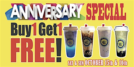 BUY 1 GET 1 FREE DRINKS at Paradise Smoothie Bubble Tea & Coffee