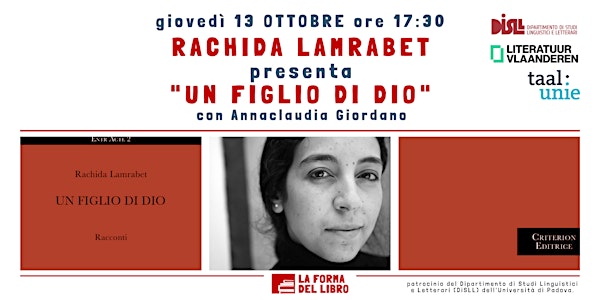 RACHIDA LAMRABET presenta "UN FIGLIO DI DIO"