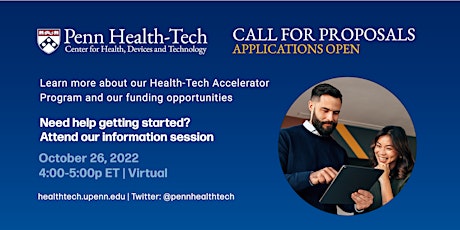 Health-Tech Accelerator: Information Session for the Call for Proposals