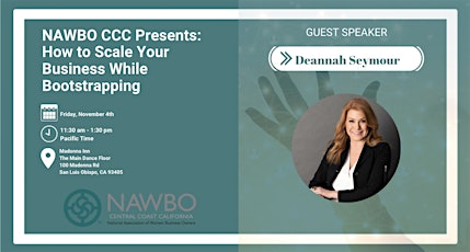 NAWBO CCC Presents: How to Scale Your Business While Bootstrapping