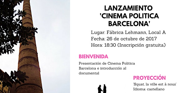 Lanzamiento de Cinema Politica Barcelona
