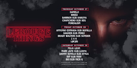 Halloween Thursday - Le Rouge Things feat: Barrios,Hakuna,Breez + More