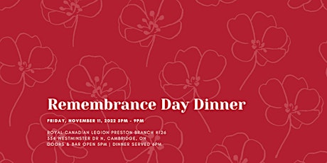 Remembrance Day Dinner