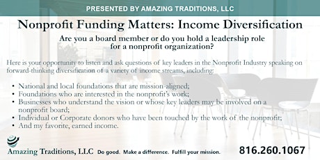 NonProfit Funding Matters:  Income Diversification primary image