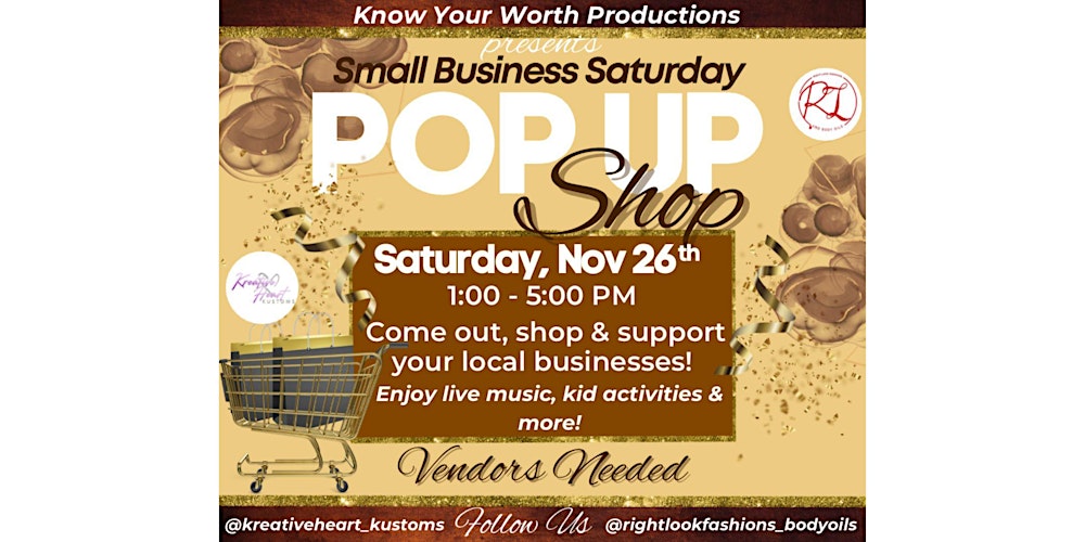 Small Business Saturday Pop Up Shop