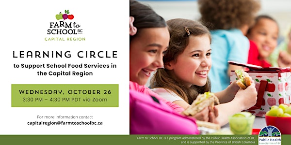 Learning Circle to Support School Food Services in the Capital Region