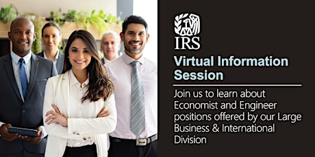 IRS Virtual Information Session about Economist and Gen Engineer Positions