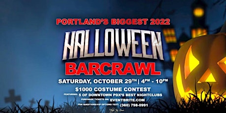 Portland’s BIGGEST 2022 Halloween Barcrawl