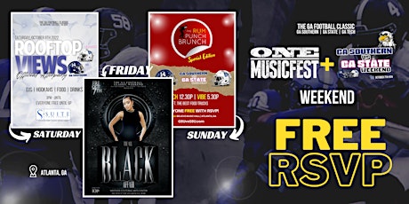 Football Classic + OneMusicFest Wknd (FREE Parties, FREE TAILGATES & More)