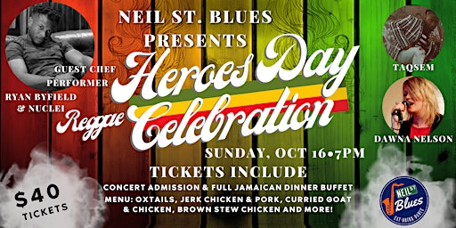 Heroes Day Reggae Concert and Dinner Buffet